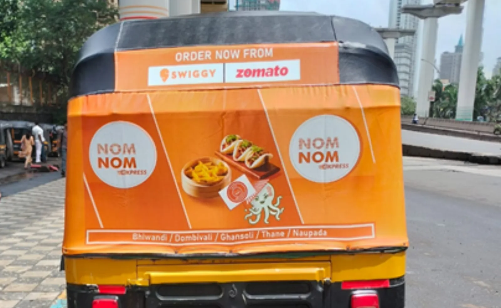 Nom Nom Express transit branding